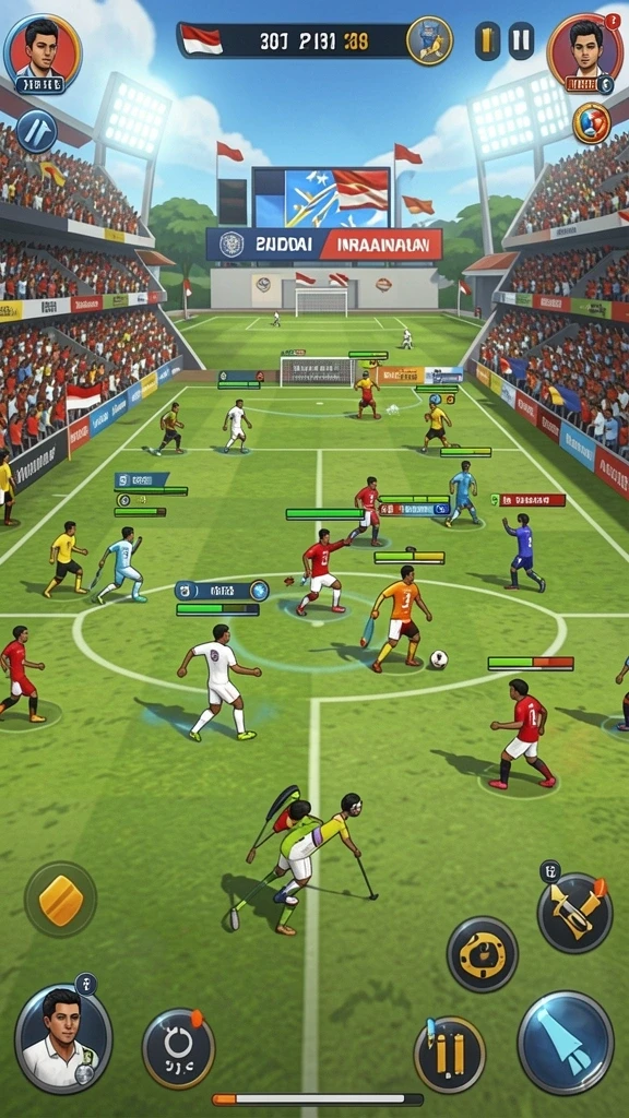 Leaderboard menunjukkan peringkat pemain secara real-time.