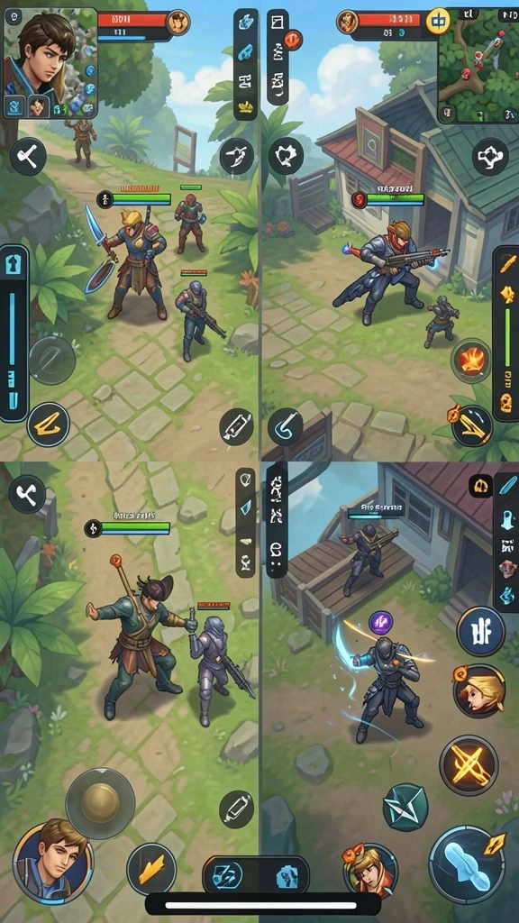 Tangkapan layar menampilkan aksi pertempuran seru di dalam game.