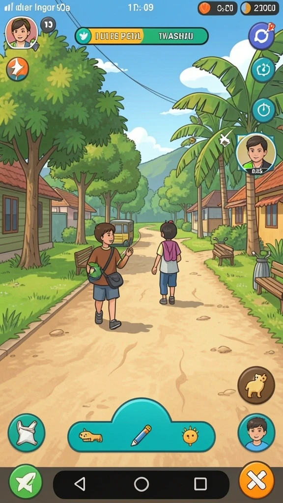 Mode multiplayer yang memungkinkan permainan dengan teman-teman.