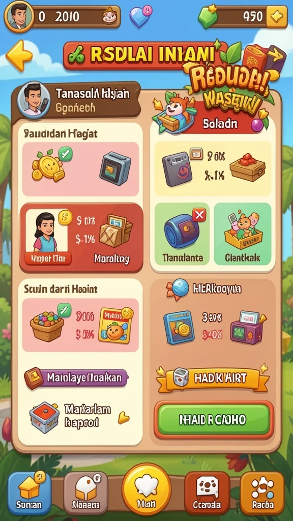Tampilan awal yang menarik dan user-friendly.