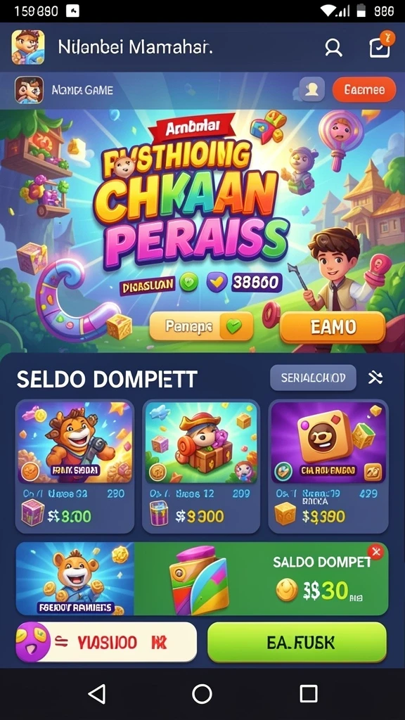 Pemandangan indah dari salah satu level dalam game.