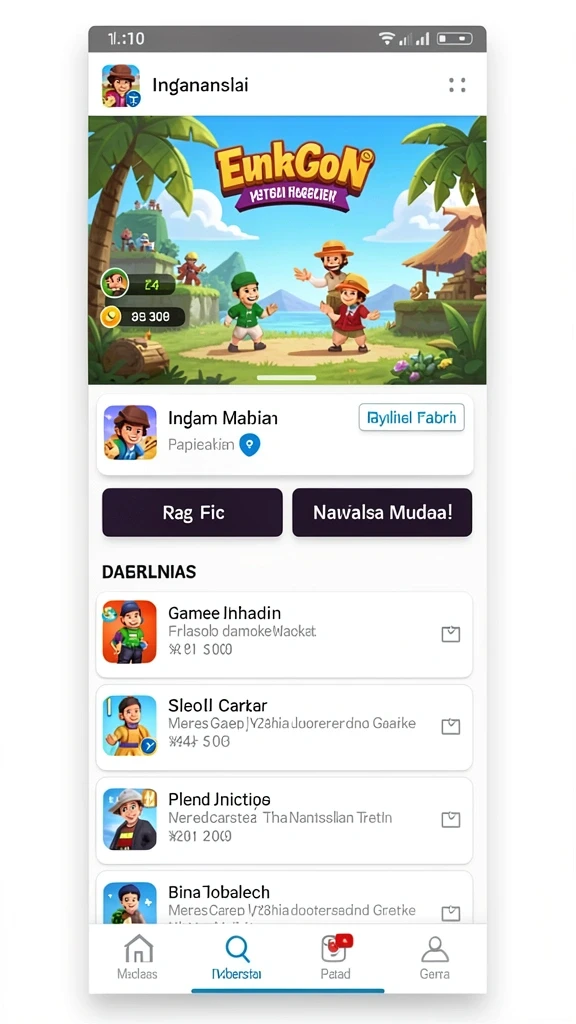 Screenshot menggambarkan hadiah yang bisa diperoleh setelah menyelesaikan level.