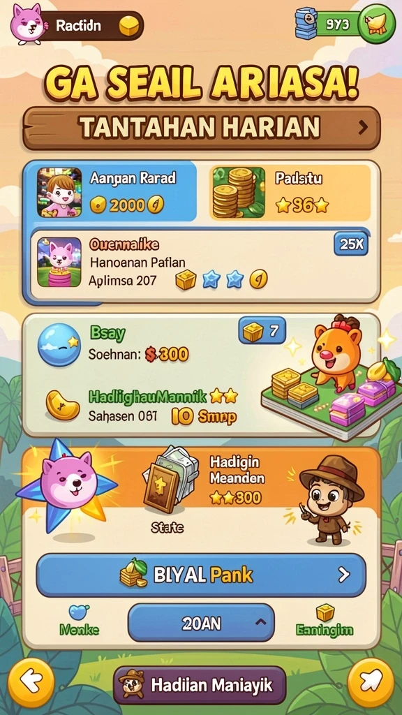 Pemandangan level yang indah dan penuh warna di KIJANGWIN.