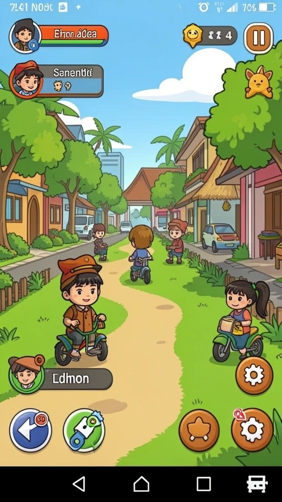 Mode multiplayer yang memungkinkan bermain dengan teman.