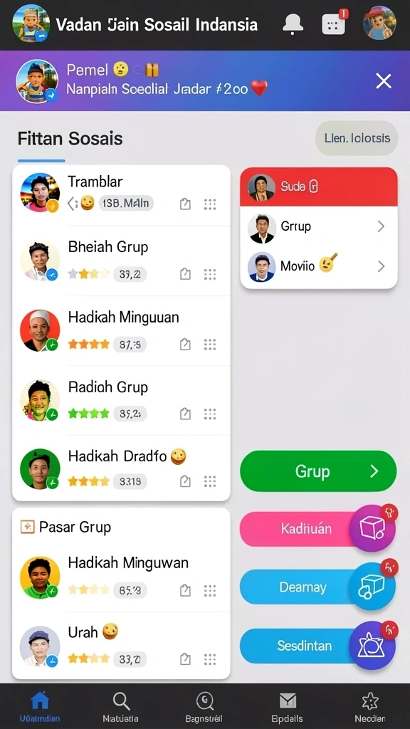 Karakter-karakter unik yang bisa dipilih sesuai preferensi.
