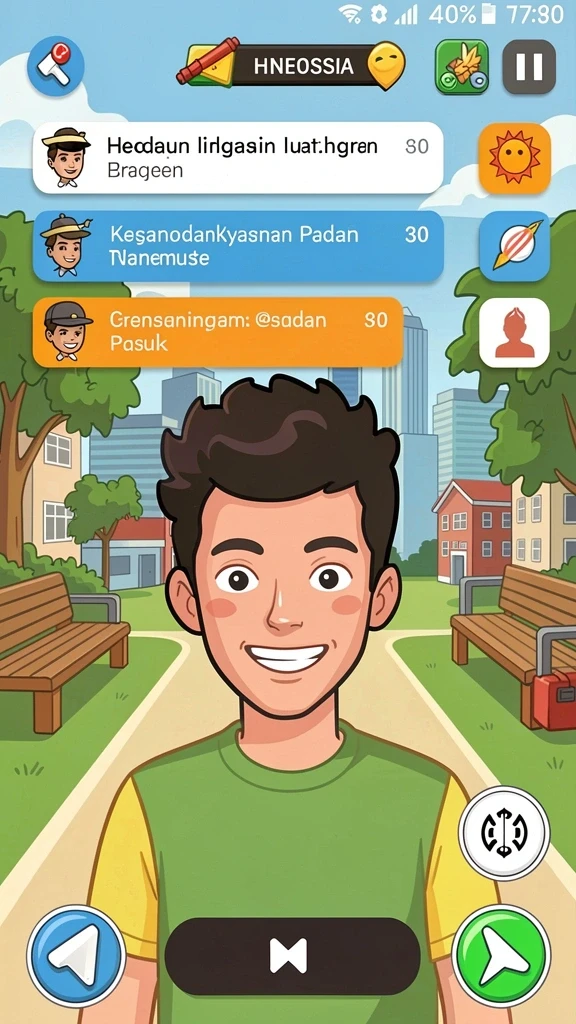 Tangkapan layar pertama menunjukkan karakter utama dalam aksi.