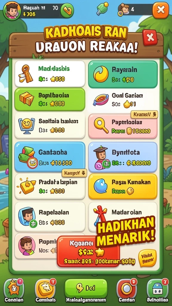 Beragam pilihan mode permainan yang menarik.