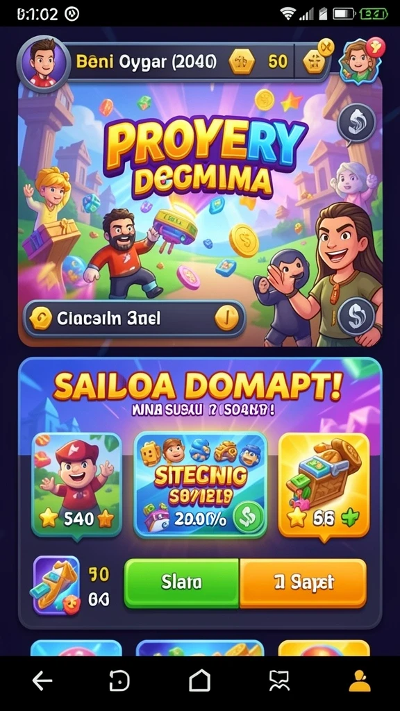 Screenshot aplikasi VISITORBET menunjukkan antarmuka permainan yang menarik.