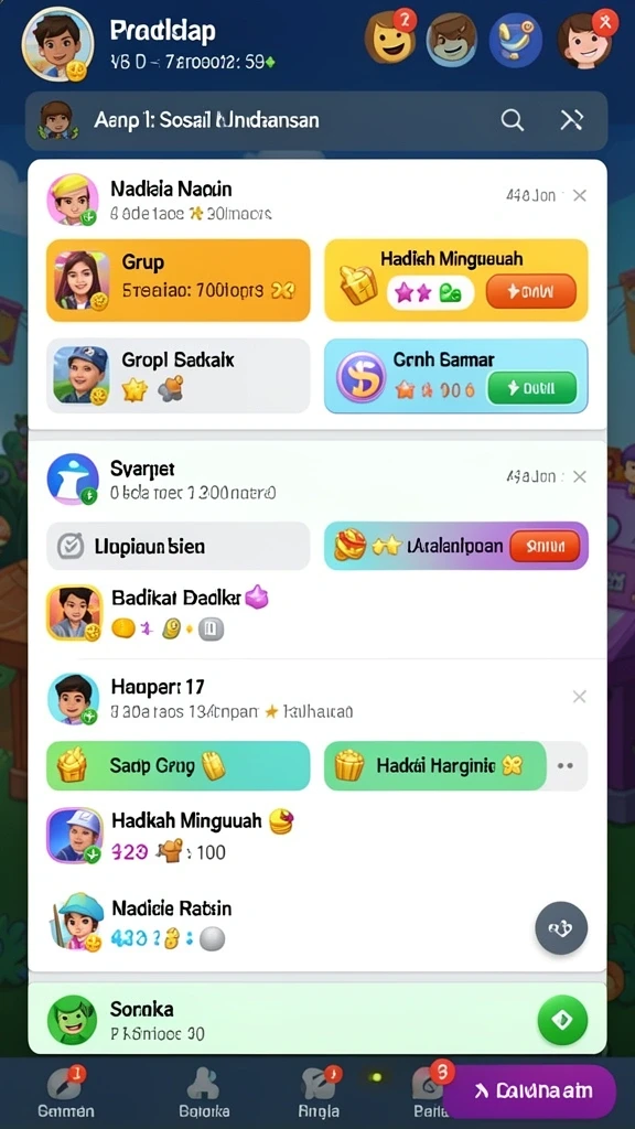 Gambaran tentang dunia fantasi yang penuh warna dan detail.